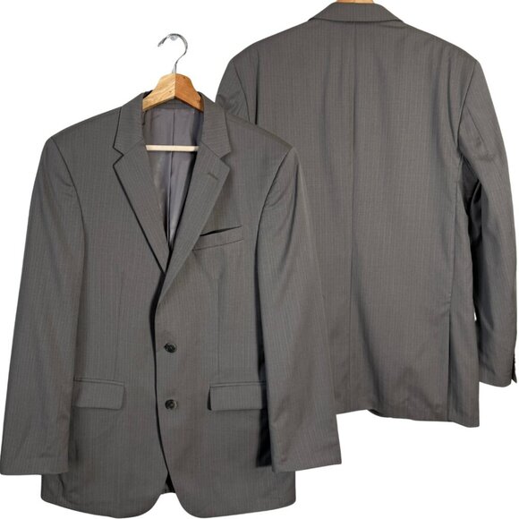 Kenneth Cole New York Other - Kenneth Cole New York Striped Wool Sport Coat Dinner Jacket Blazer Men's 40R Tan